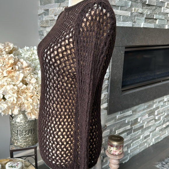 Sisley Brown Knit Sweater. Size 6 - Picture 2 of 5